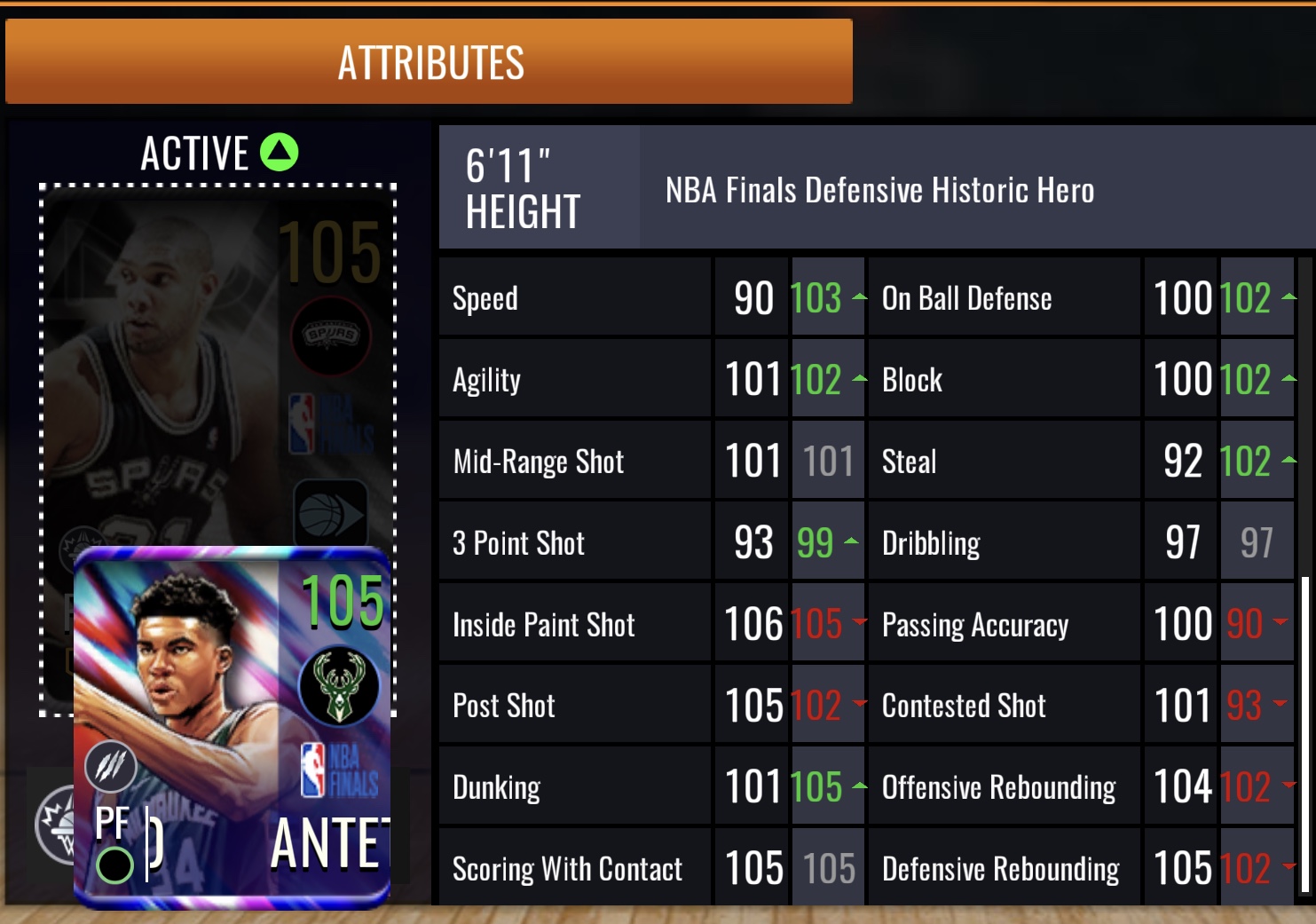 Max stats for illustrated players? NBA Live Mobile Community