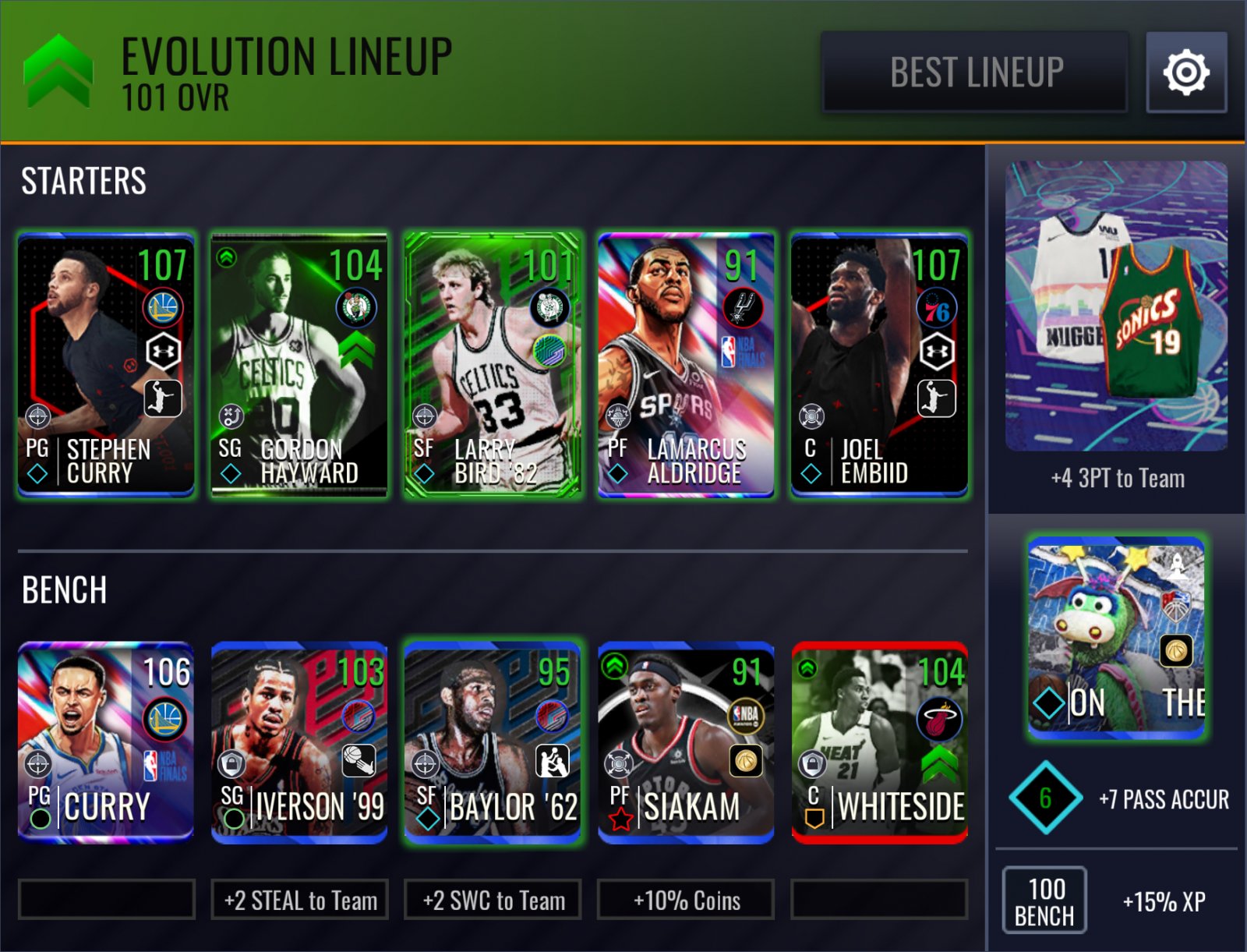 Evolution Lineup NBA Live Mobile Community