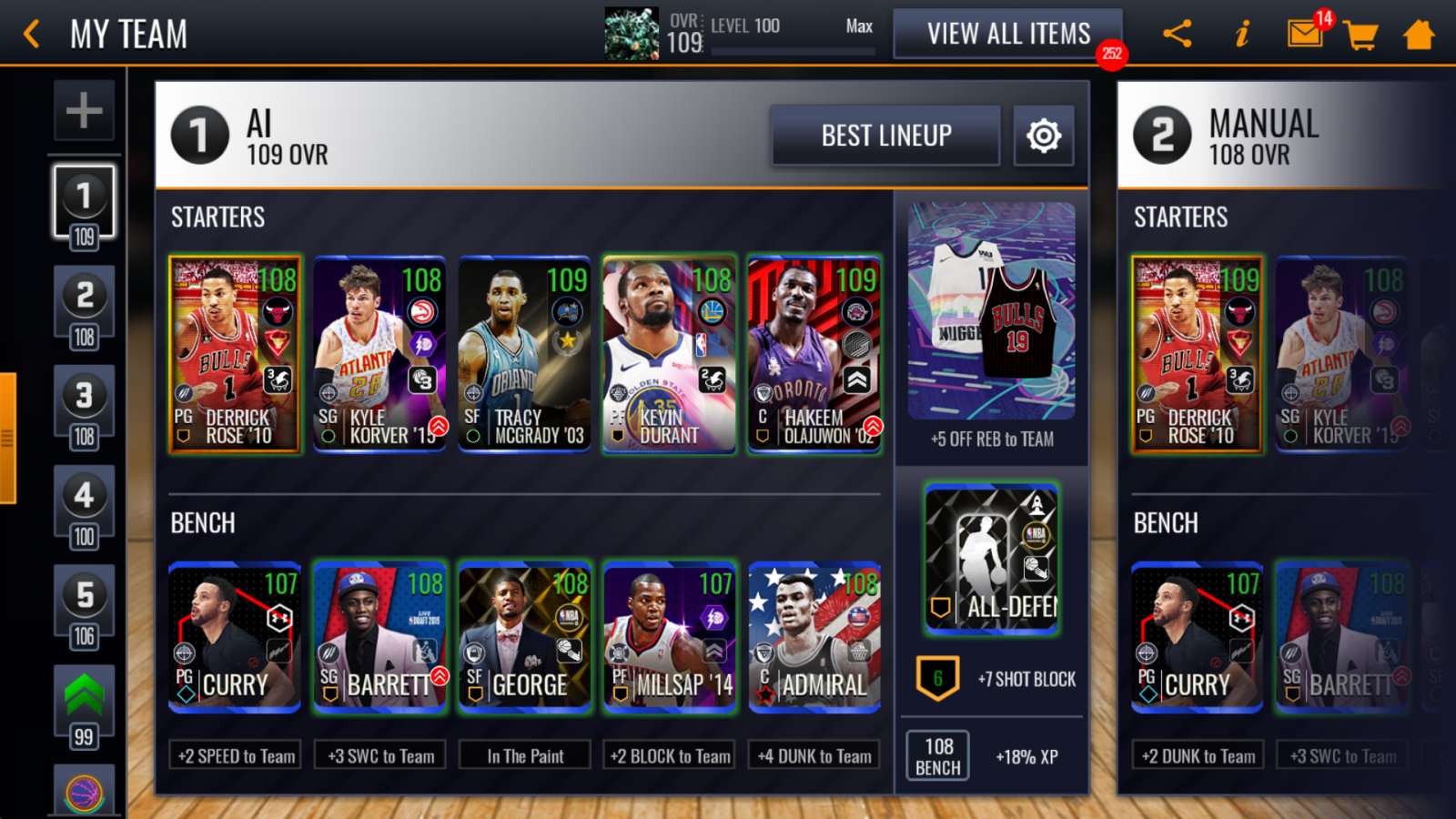 109 lineup thread Page 5 NBA Live Mobile Community